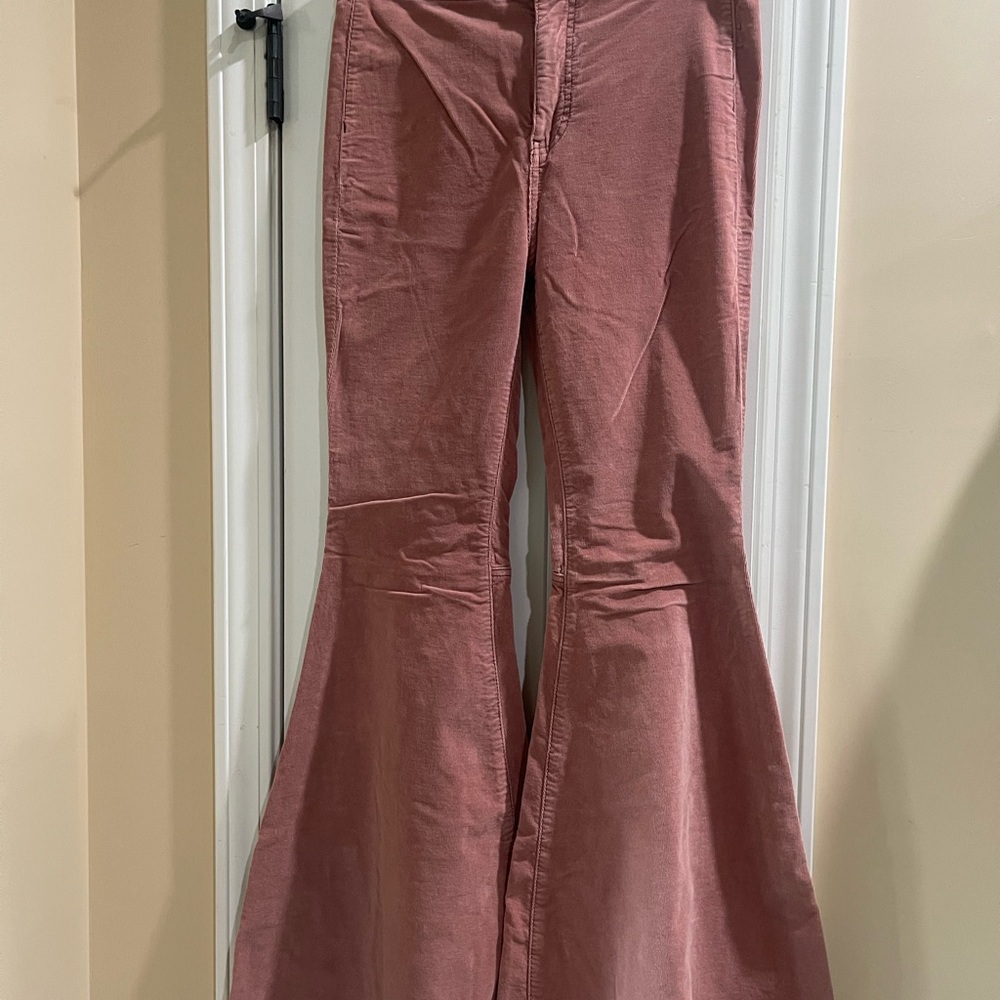 Free People Pink Flare Jeans